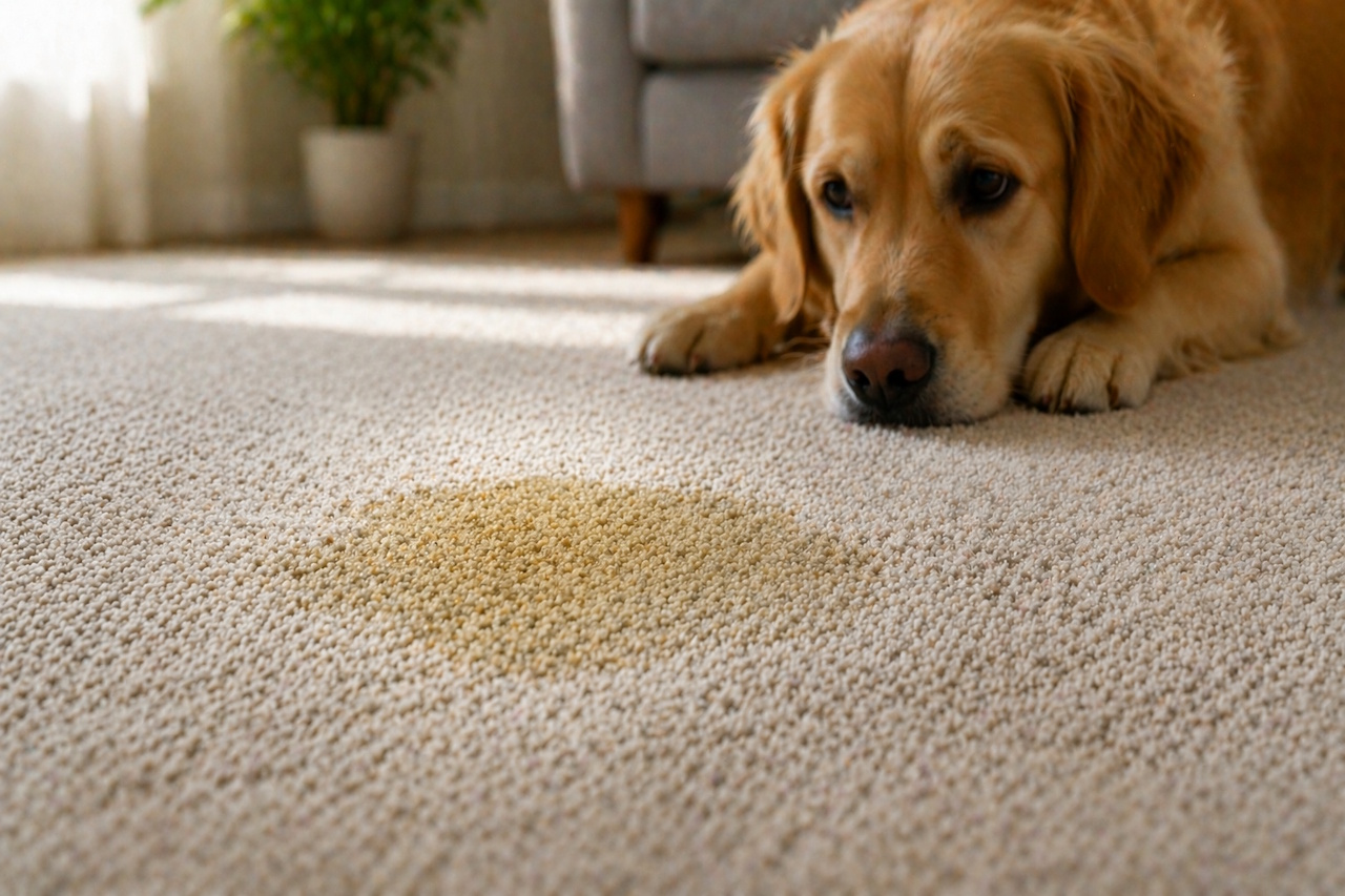 Pet Urine in Carpet: Why the Smell Comes Back and What Actually Removes It
